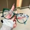 Women's INS Style Fashion Cat-Eye Presbyopia Glasses Two-tone Frames High-definition Trendy Reading Glasses Diopter 0 To +4.0