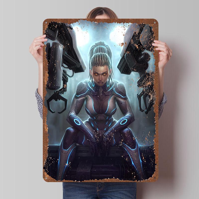 SStarCraft Tinplate Posters Customizable Wall Art Retro Vintage Metal Tin Signs for Decoration Home Decor Items House Interior