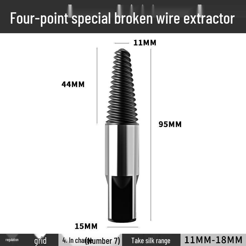 Doppelköpfiger Linksgewinde-Ausdreher für abgebrochene Wasserhähne, Rohre und Schrauben