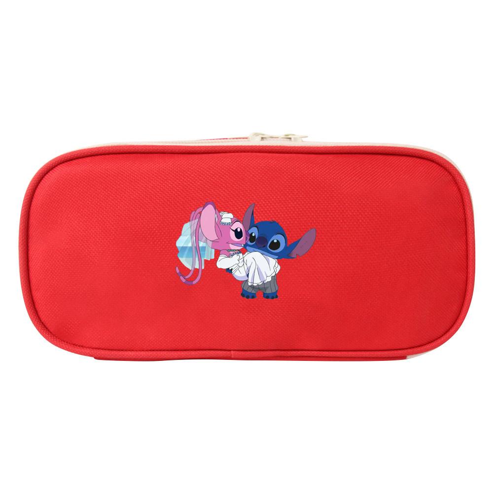 Stitch Colorful Pencil Case Canvas Storage Bag For Elementary School Students