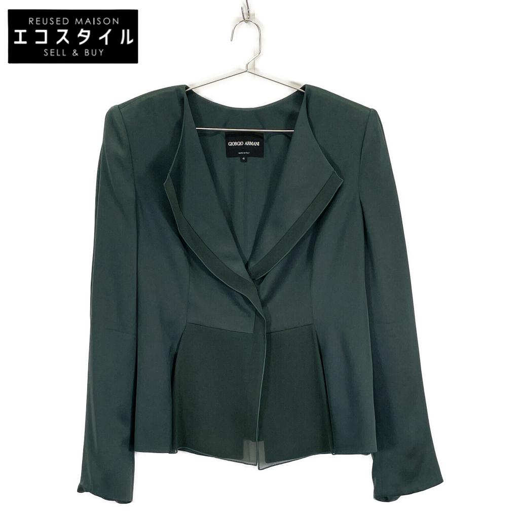 Giorgio Armani Green 2011 JAG13T JA113 Silk Jacket Jacket 46 greenUsed