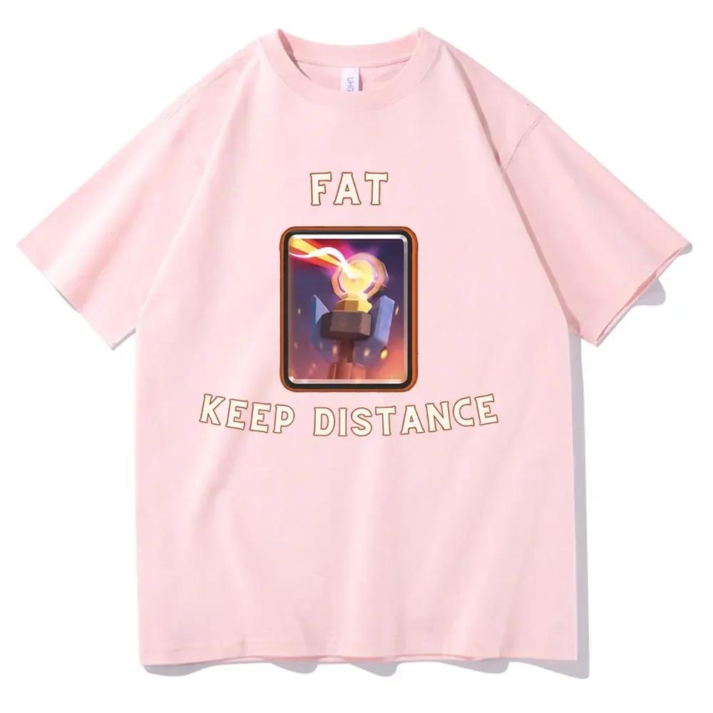 Fat Keep Distance Meme T Shirt Unisex Women Oversized Pure Cotton Tshirt Joke Humor Gift for Him and Her Kawaii Cute Memes Tshirts
