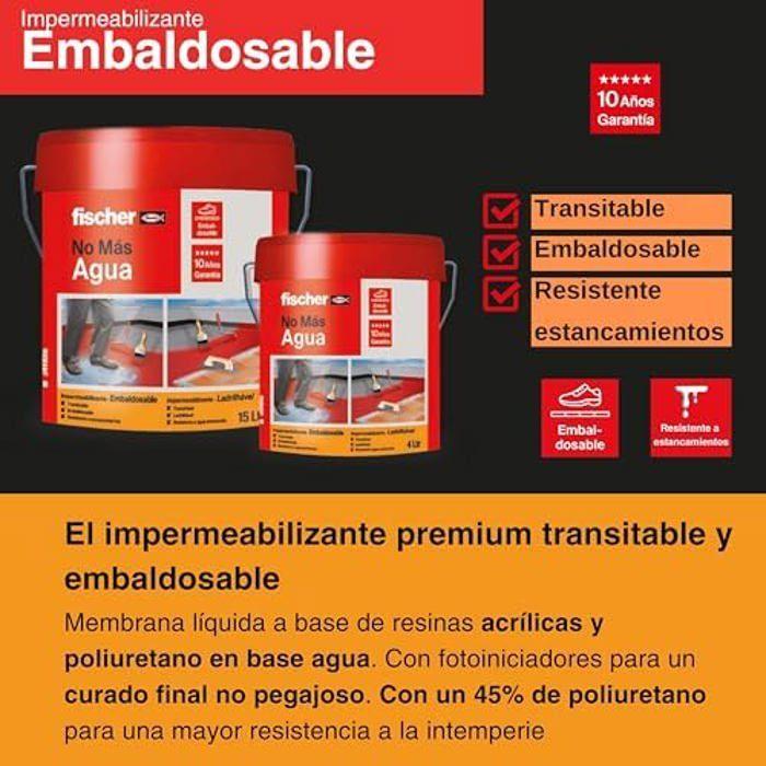 Imperméabilisant - FISCHER - EMBALDOSABLE THERMIQUE - Blanc - 15L - Multicolore