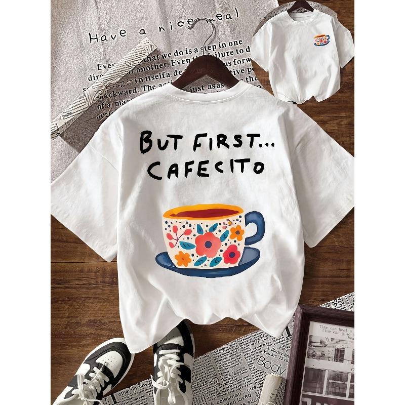 

Ladies Coffee Lover Short-Sleeve T-Shirt Made of Pure, Featuring a Loose Fit . This Breathable And Relaxed Top Is Perfect for Summer Daily Commutes S белый