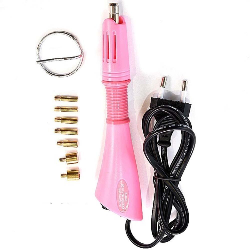 

9pcs Ergonomic Hot-fix Rhinestone Applicator DIY US/EU Plug in Inlay Rhinestones Tool High Quality Handheld