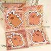Creative Capybara Cartoon Sticky Note Pad - Reusable Memo Stickers for Students