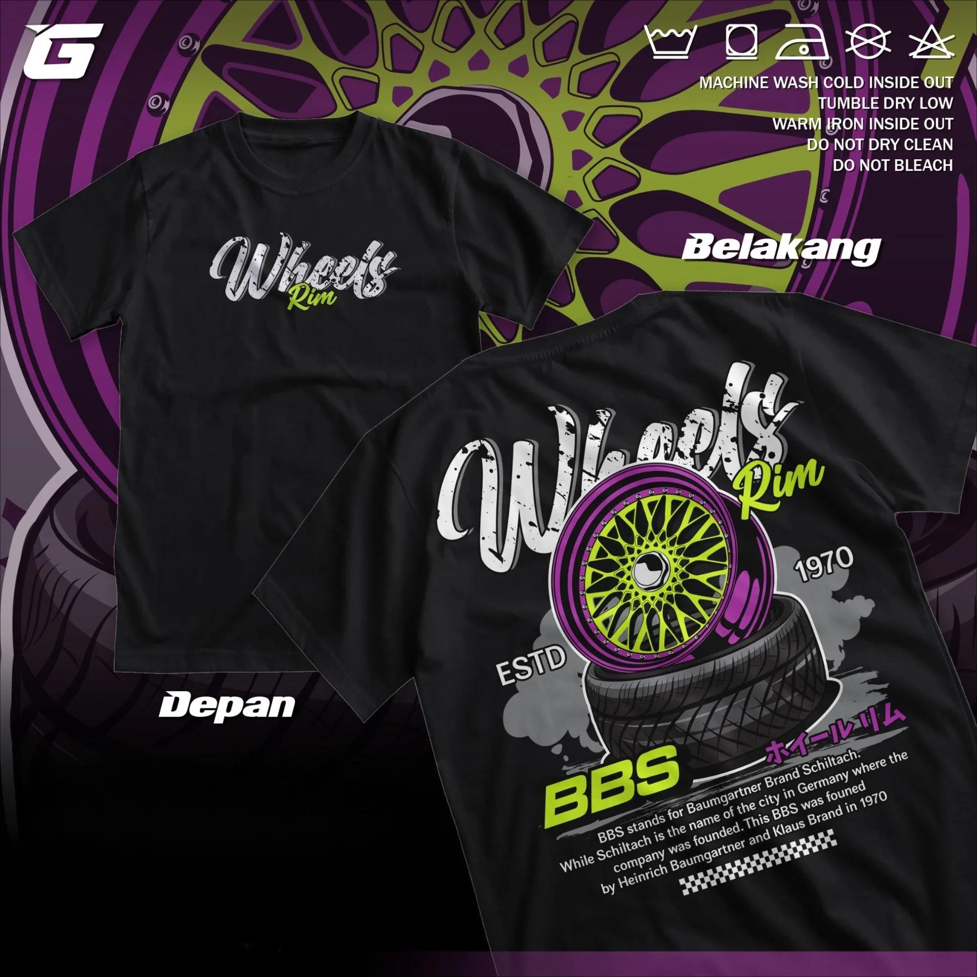 Hot Sale BBS Wheel Hub Car Accessories Graphic Print T-shirt Men Women Short Sleeve Loose Casual Oversized Top Streetwear Fashion Summer New Tee 4XL