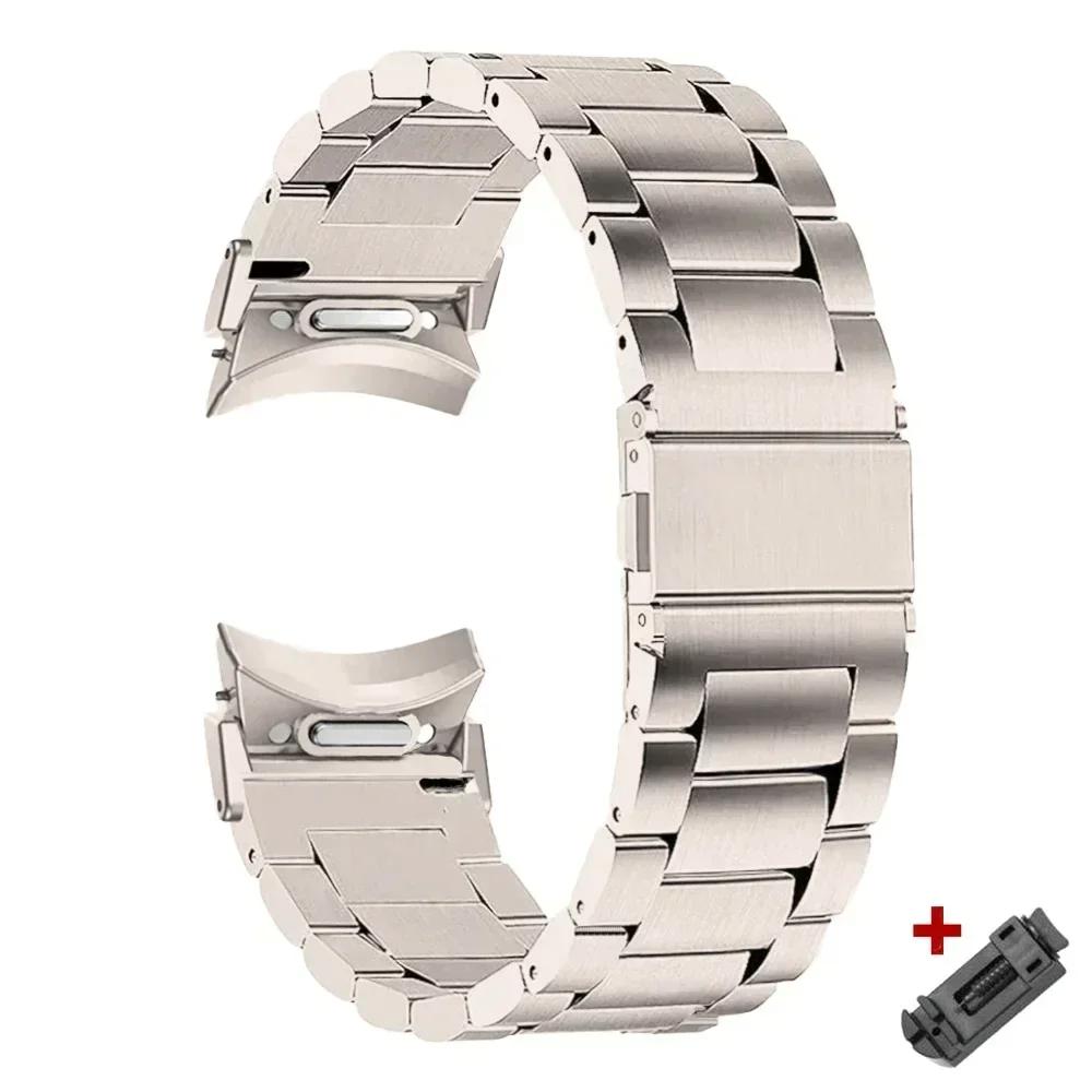 Řemínek z nerezové oceli bez mezer, rychloupínací, pro Samsung Galaxy Watch 6 Classic 43 47 mm, pro Galaxy 6 5 4 44 40 mm 5 Pro 45 mm