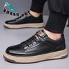 Men's shoes autumn new trend sports casual shoes men's leather breathable men's travel shoes