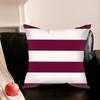 B-Burgundy White Stripe Pattern Pillowcase For Sofa Room Office Decor Printing Protector Cushion Cover Valentine Gift Custom