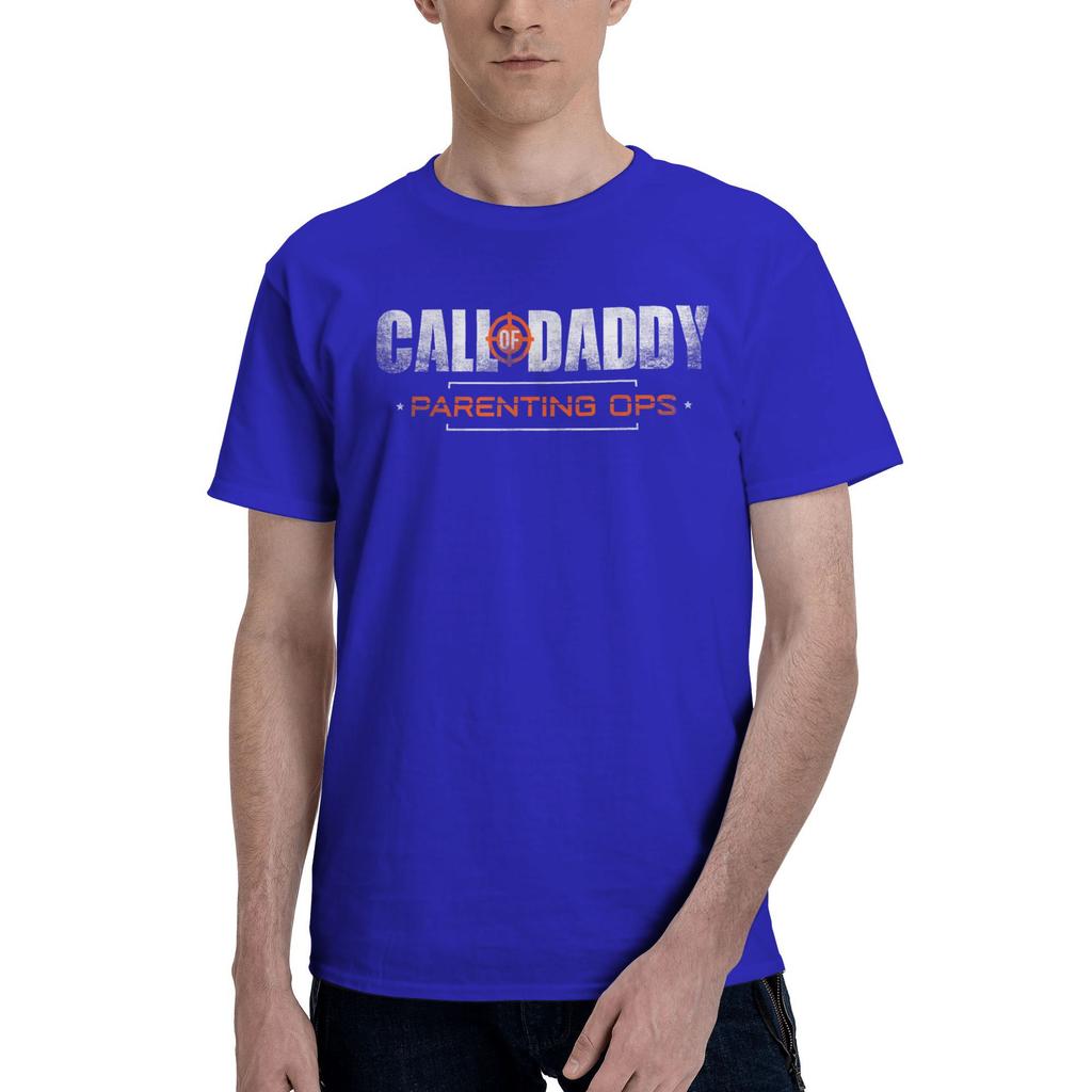 Men Women Gamer Dad Call of Daddy Parenting Ops Funny Father's Day Shirt Pure Cotton New Arrival Tee Shirts  Top Clothing