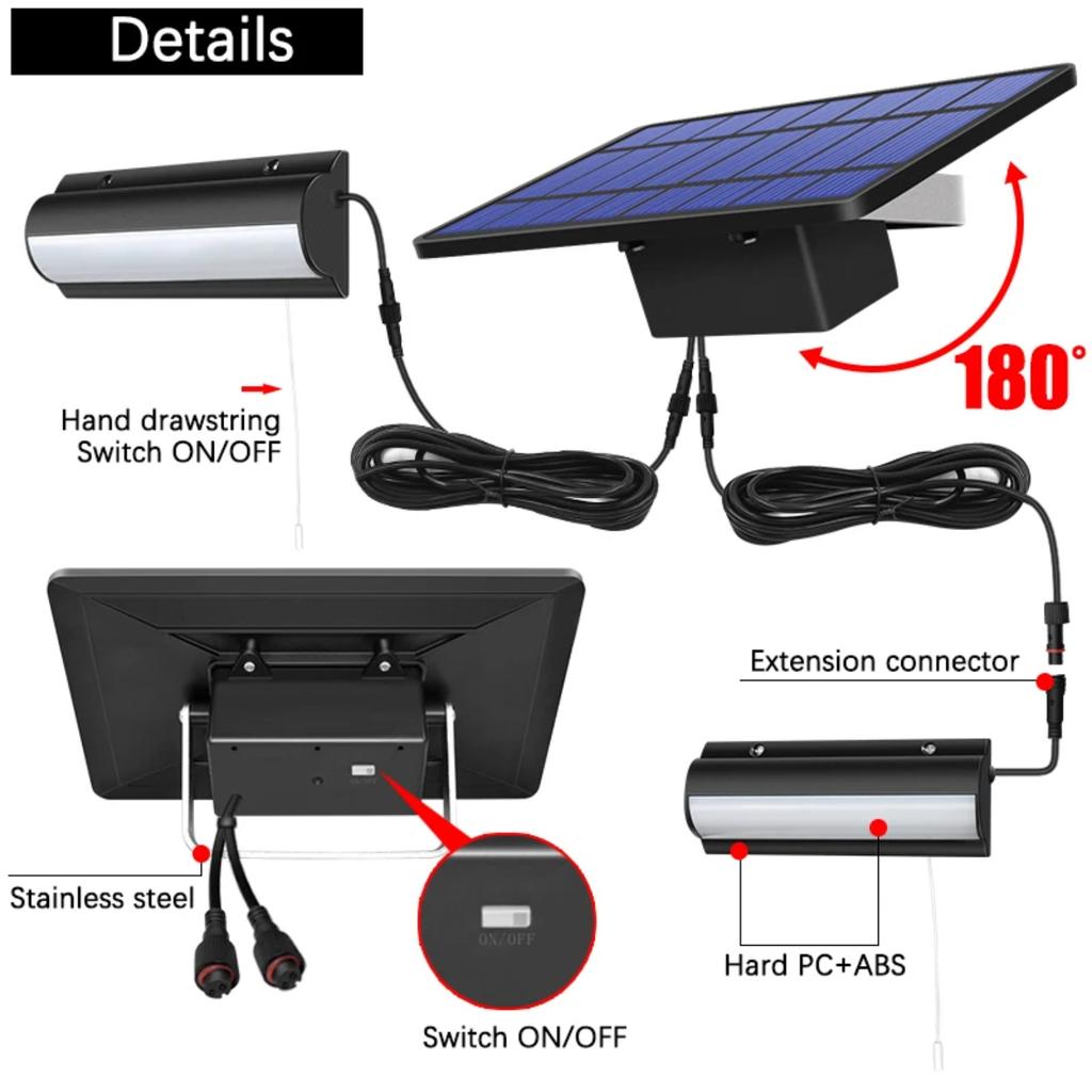 Nouvelles lampes solaires suspendues améliorées pour une utilisation extérieure et intérieure - Lampe solaire marche/arrêt automatique pratique et facile à installer pour Ba