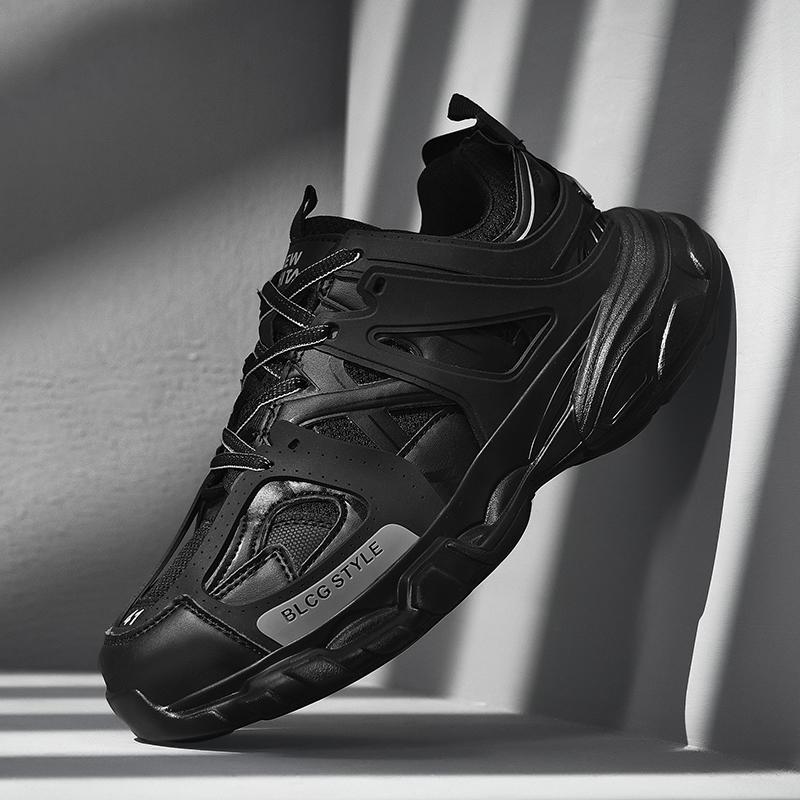 Fashion SYTK Brand Design Black Gray Fashion New Men's Chunky Sneakers  hoes Trendy  Casual Shoes