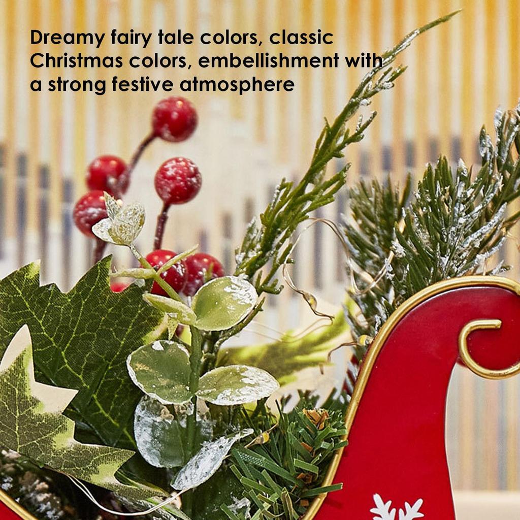 Christmas Decorations 3D Hollowed Pendant Classic Christmas Sleigh Decorations For Indoor Festival Family Holiday Outdoor Home
