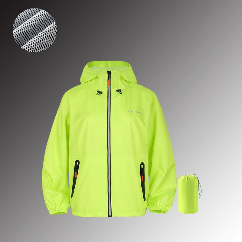 Große Größe 6XL Wasserdichte Regenmantel-Anzug für Erwachsene für den Sommer Unisex Motorrad-Regenmantel Leicht Atmungsaktiv Outdoor-Regenbekleidung L