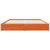 Bed Frame Wax Brown 180 X 200 Cm Solid Pine Wood