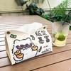 LIEI Cartoon Samoyed Leather Tissue Box