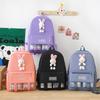 Harajuku Rabbit Art and Art Student School Bag Case Study Tutoring Bag Pencil Bag Pocket Backpack