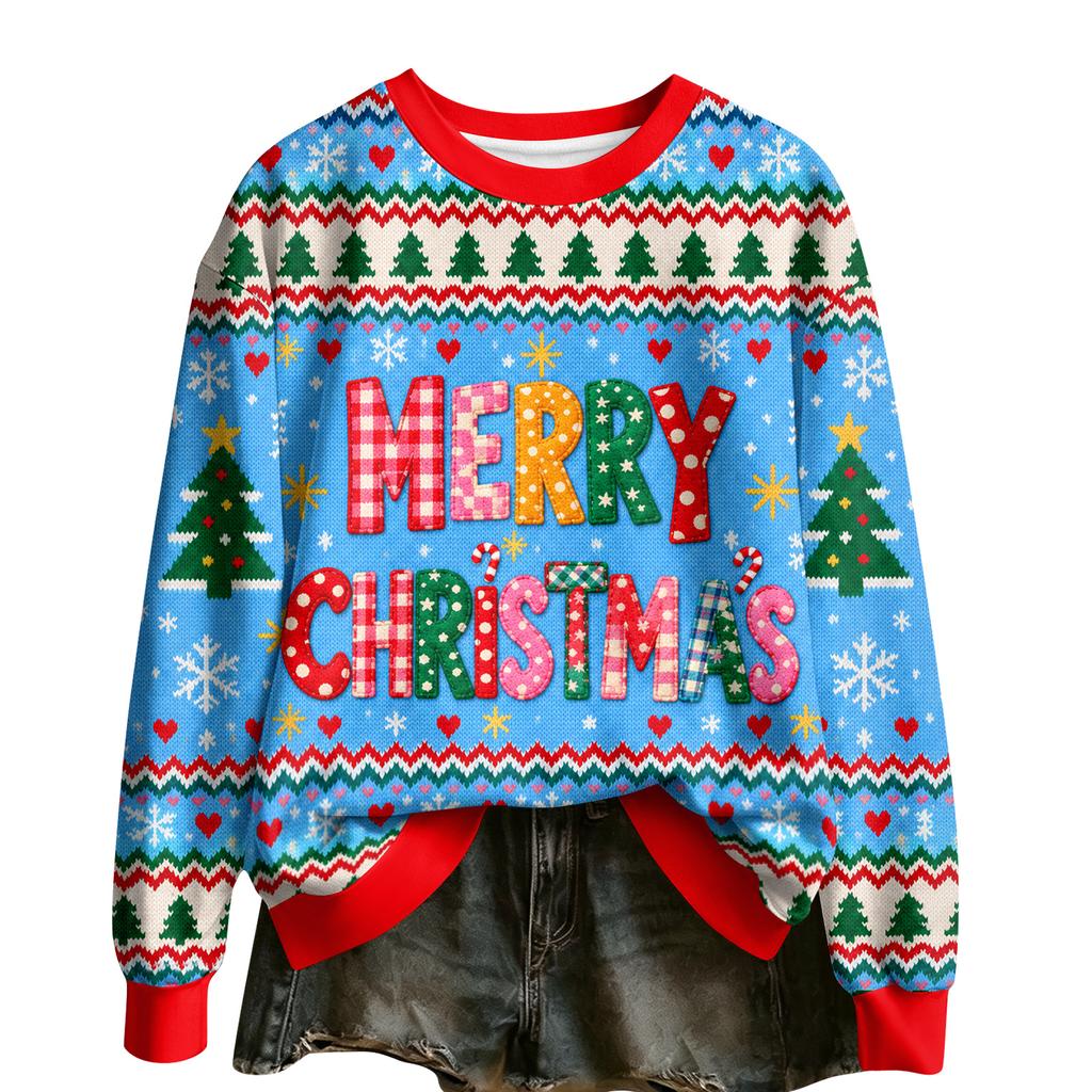 Women's Halloween Graphic Long Sleeve Crewneck Top, Casual Fashion Shirt for Fall