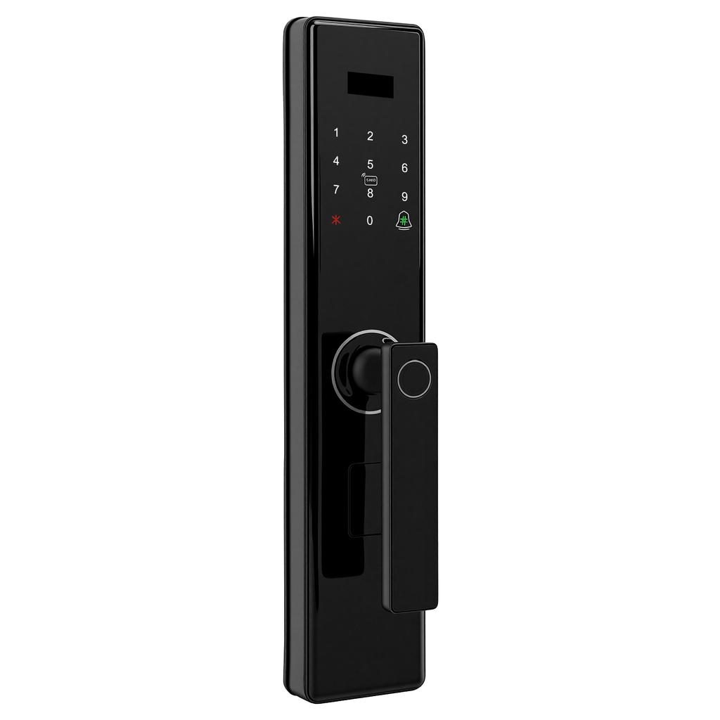 Tür Smart Lock mit Griff Fingerabdruck Tastatur WiFi TY App Schlüsseleingabe 5 Entriegelungsmethoden 6068 Schlosskörper für 40 100mm