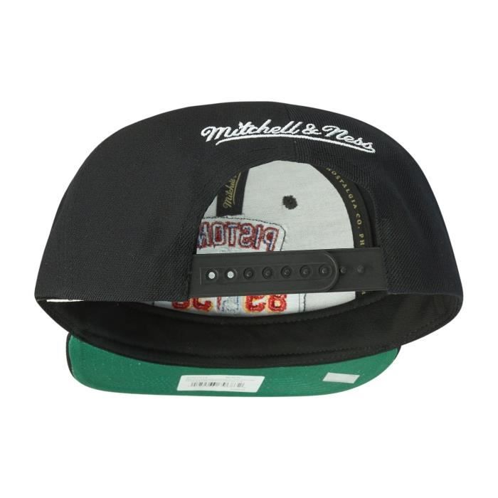 Casquette snapback detroit pistons 1889/90 - mitchell &amp; ness - noir - homme
