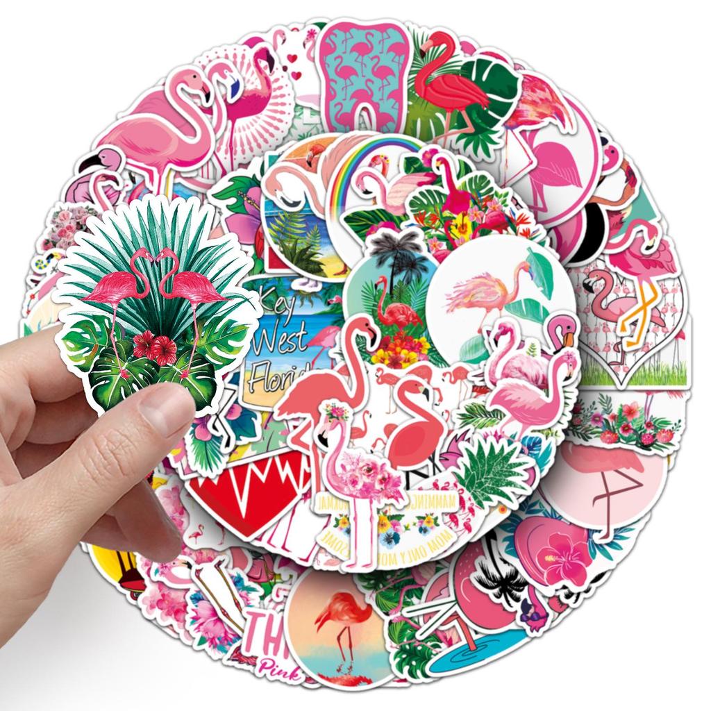 100 Flamingo Animal Graffiti Stickers for DIY Suitcase Decoration