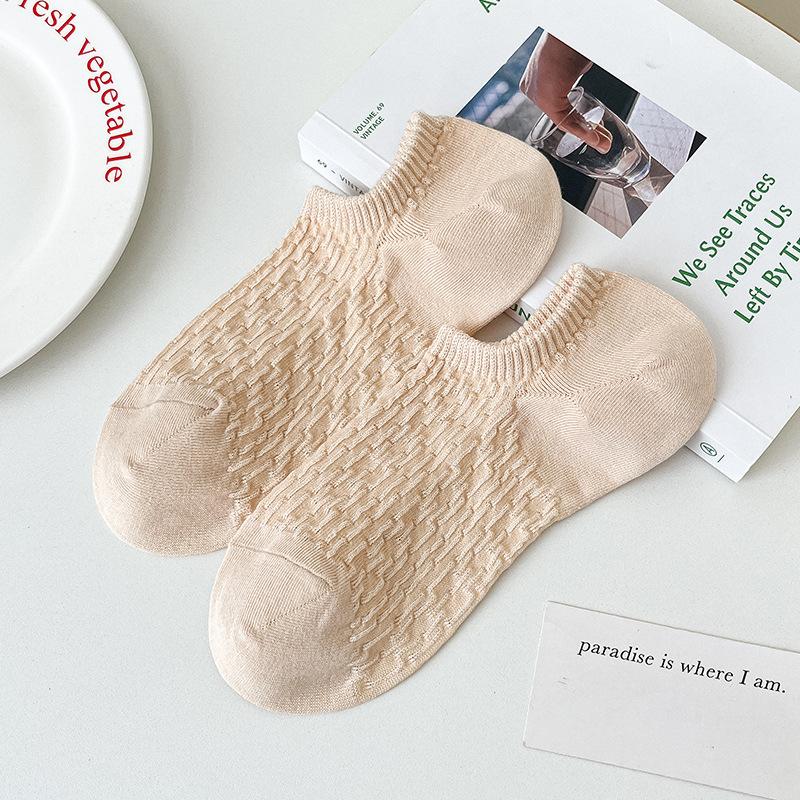 

Женские весенне-летние однотонные носки-лодочки, не спадающие, дышащие 1 pair телесный