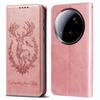 For Xiaomi 15 Ultra Stand Case Lucky Deer Imprinted Magnetic Closure Leather Wallet Phone Cover