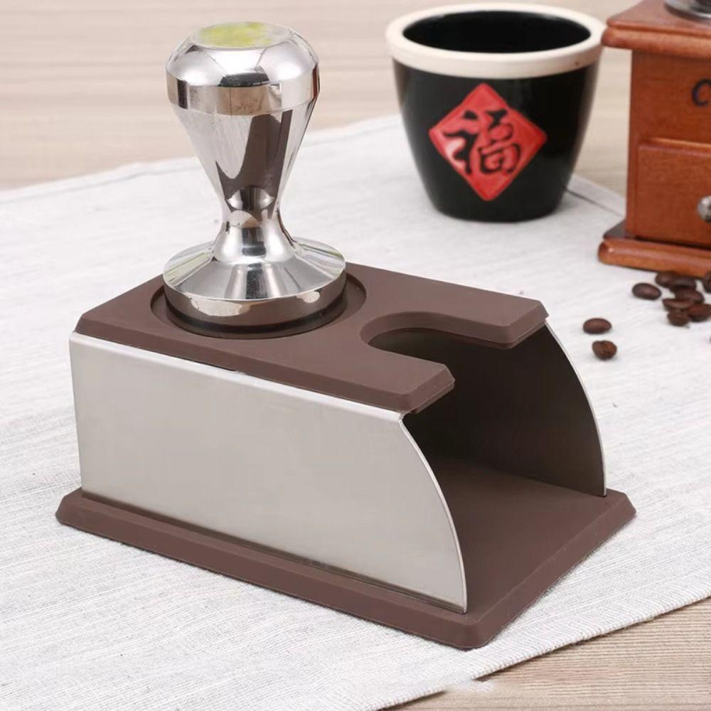 Non-Slip Espresso Tamping  Stand Stainless Steel Coffee Tamper Holder  Coffee Machine Accessories