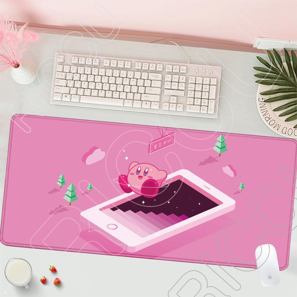 HD Printing Mouse Pad Laptop Extended protective Pad Computer Game Mousepad Cartoon K-Kirby PC Accessories Keyboard XXL Desk mat