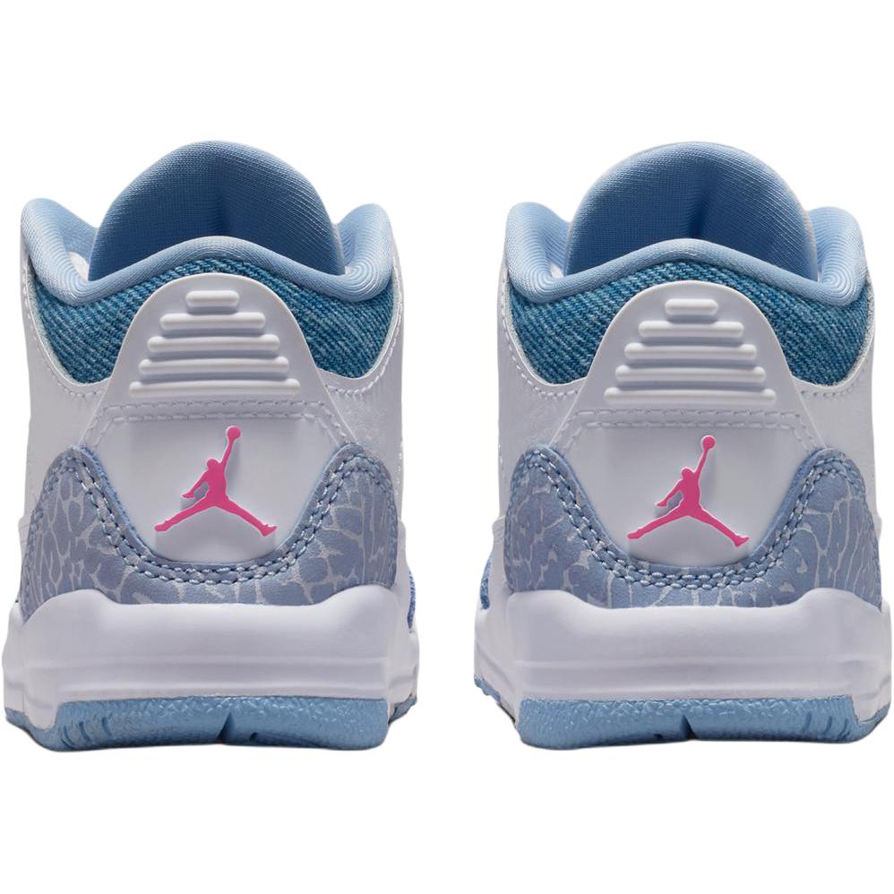 Air Jordan 3 Retro TD White Cobalt Bliss Baby Sneakers Pink-Glow Football-Grey HQ0782-101