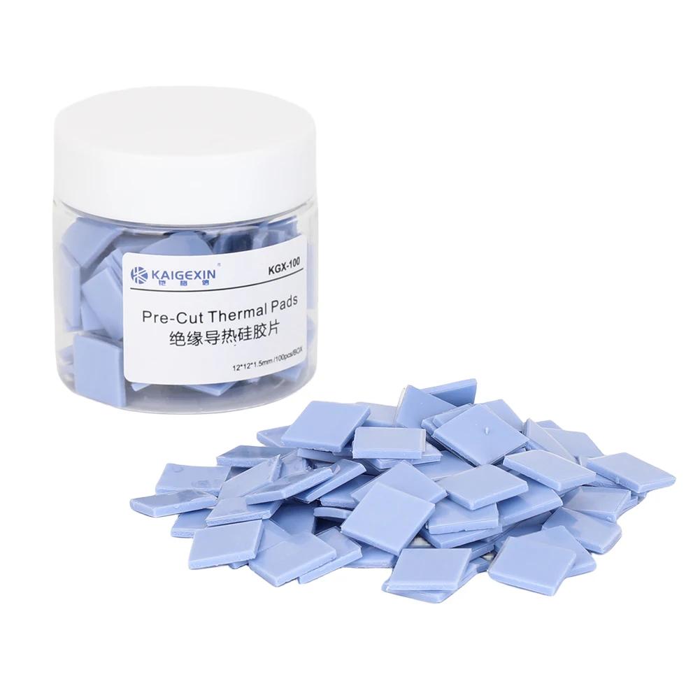 

100Pcs/Set 2UUL Thermal Silicone Pads 12x12x1.5mm Pre Cut Mat for Phone iPad Macbook MotherBoard GPU CPU Repair Heat Dissipation