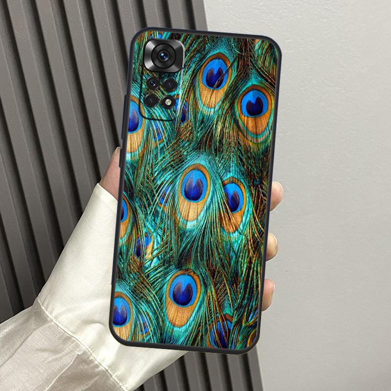 Animal Peacock Pattern Case For Xiaomi Redmi Note 14 13 12 11 10 9 15 Pro Plus Redmi 14C 13C 15C 10C 12C 15 Funda