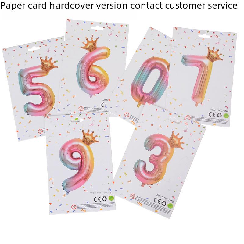 32-Zoll Farbverlaufs-Krone Digitalballon für Kindergeburtstagsdekoration