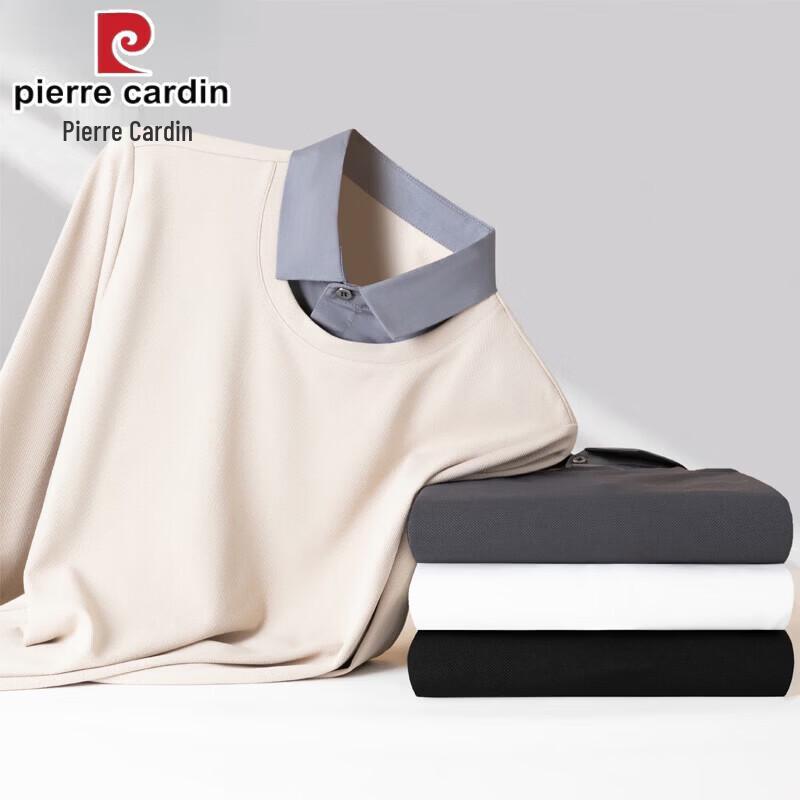 Pierre Cardin Men's Faux Two-Piece Knit Long Sleeve Shirt