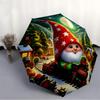 1pcChristmas Dwarf Pattern Automatic Folding Umbrella, Lightweight Retractable Compact Travel Umbrella, 8-Rib Sturdy Frame107