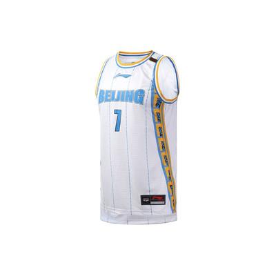 Li Ning Sports Basketball Series CBA League Edition SW Fan Version 2019-2020 Season Beijing Team Jeremy Lin 7 Home Basketball Jersey AAYP539-1