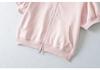 Women's Macaron Color Short-Sleeved Hooded Cardigan with Bubble Sleeves and Thin Sun Protection