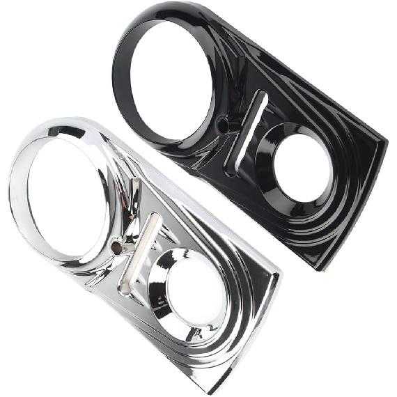 Copertura Pannello Strumenti Moto Trim Compatibile con Harley Davidson Dyna Softail Nera