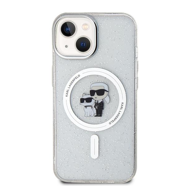 Karl Lagerfeld Klhmp15Mhgkcnot Iphone 15 Plus / 14 Plus 6.7 Transparent Hardcase Karl&Choupette Glitter Magsafe