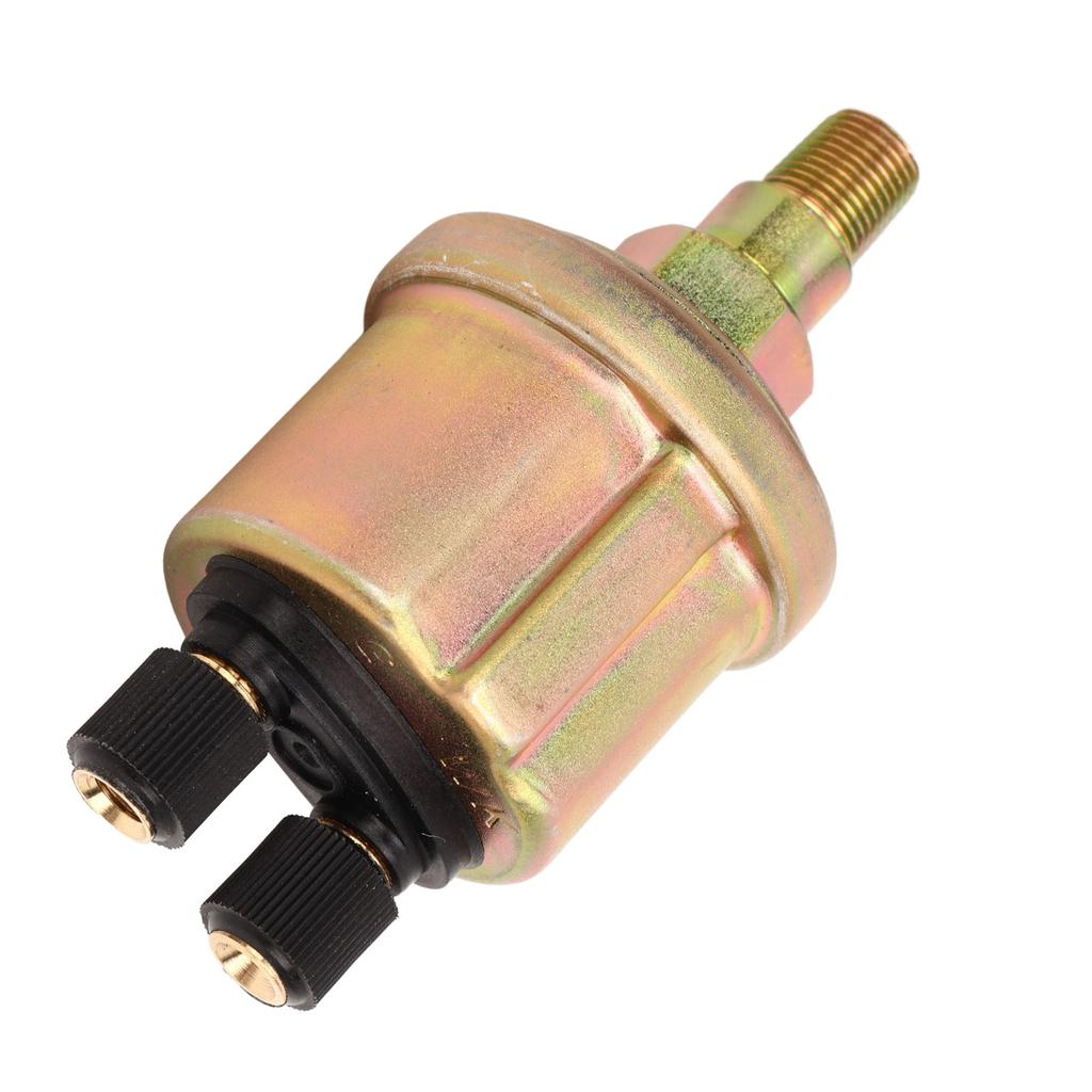 Diesel Generator Oil Pressure Sensor 1 8NPT Gold Matte Double Head Oil Pressure Sensor for VDO 0‑10Bar