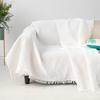 With Tassels Throw Blankets Anti-slip Vintage Cotton Blankets New Knitted White Sofa Towel