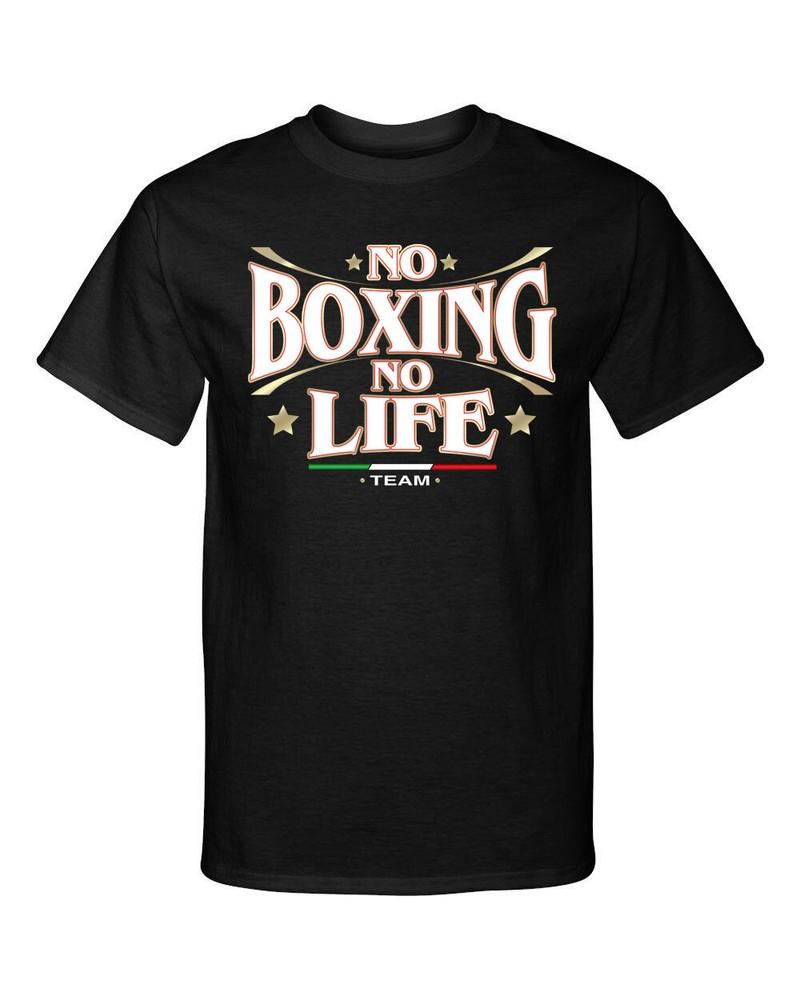 No Boxing No Life Team Champion Boxing Style Graphic Tee Shirt T-Shirt