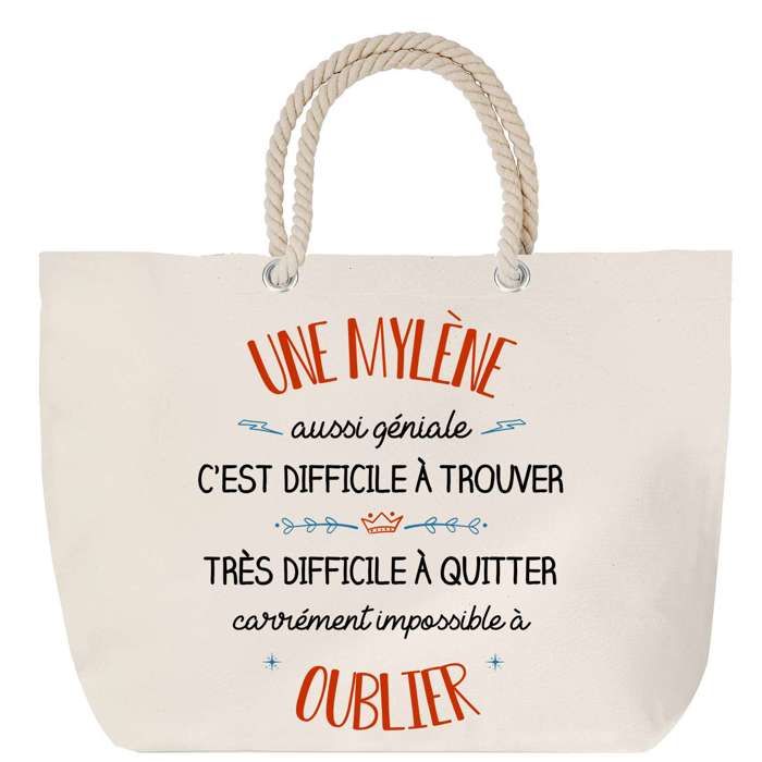 Sac de plage - PLANETEE - Mylène - Anse corde - Grand format - Coton
