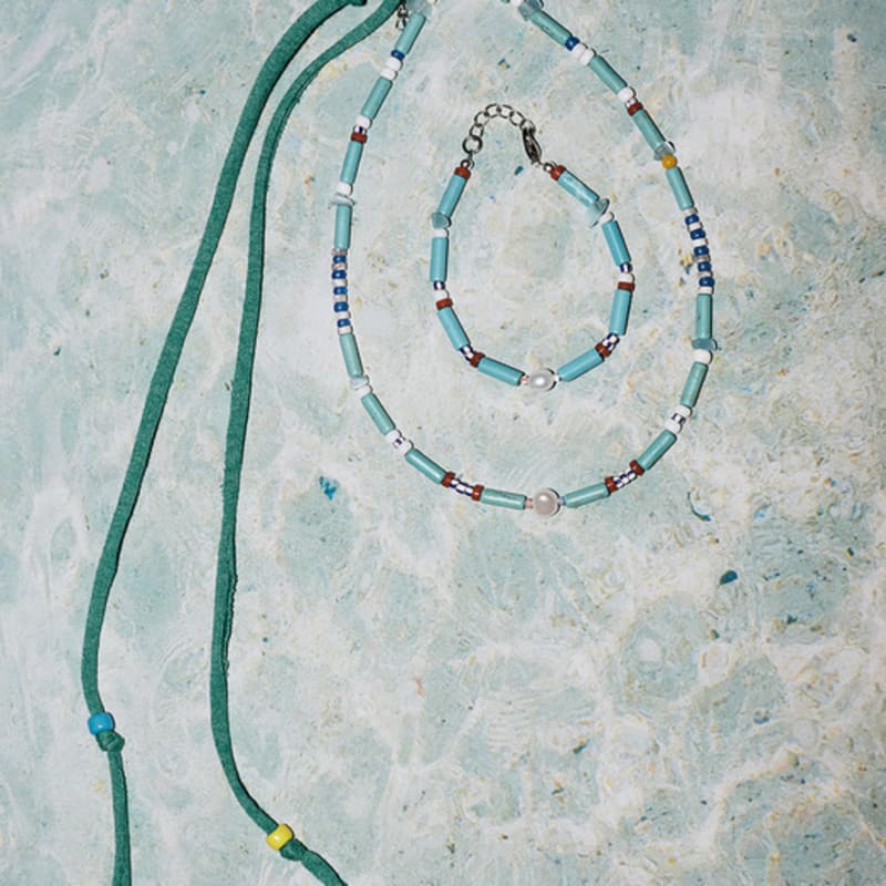 AVECTHING BLUE SUGAR_NECKLACE_W/STRIP