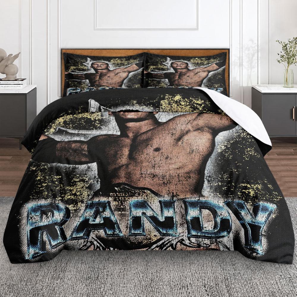 Timeless Randy Orton Wrestling Poster Dark Bedding Set, Complete Bedding Set with Pillowcases, Durable Bedding Set for Everyday Use