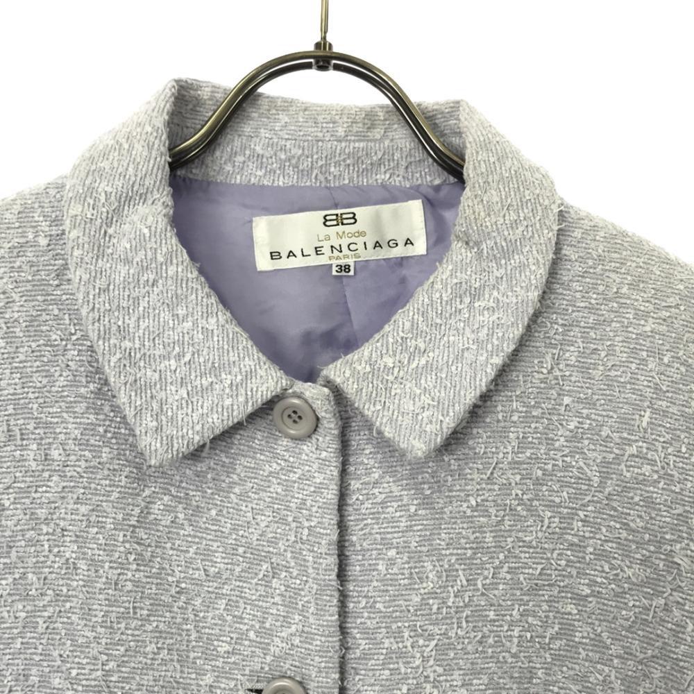 BALENCIAGA 90s Made in Japan Old Stainless collar coat 38 Light blue Women Used