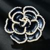 Rhinestone Camellia Brooches For Women Unisex Enamel Flower Design Plant Pins Office Party Friend Gifts Jewelry Accessories