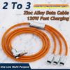 6A 120W Super Fast Charging Cable Zinc Alloy USB To IOS Type C Micro Multi-function Cable All In 1 Charger With Cable Organizer