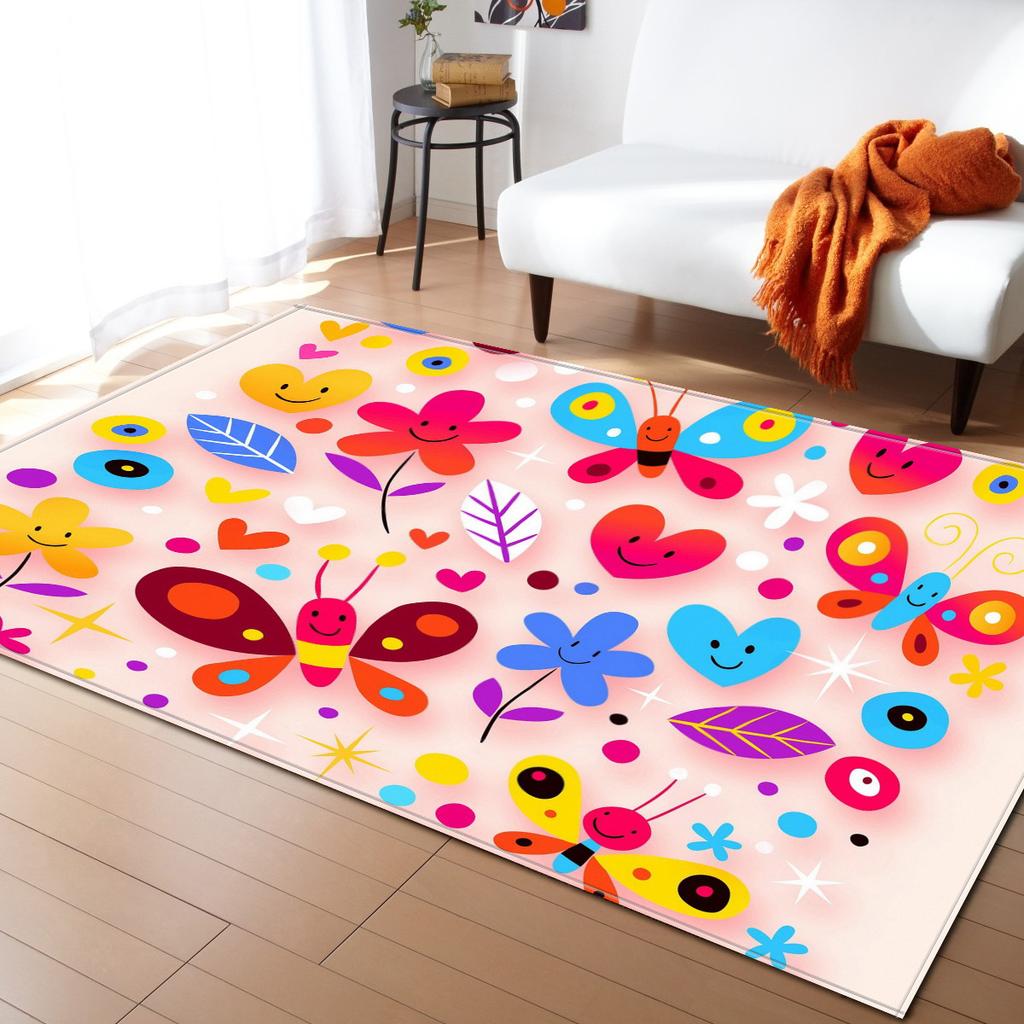 Creative Living Room Carpet Bedroom Dining Room Floor Mat Pattern Size